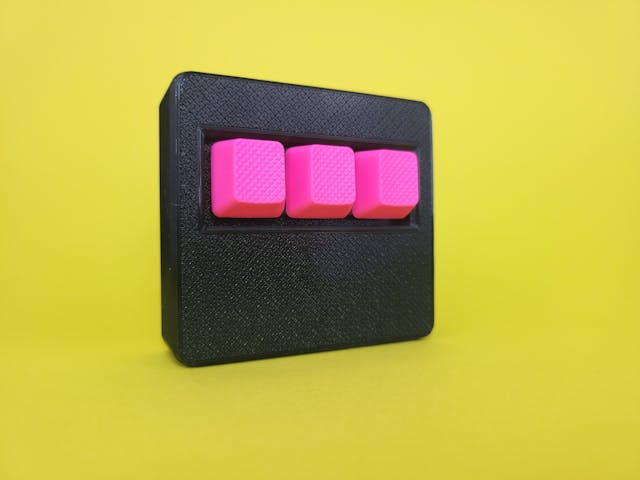 black keypad yellow background